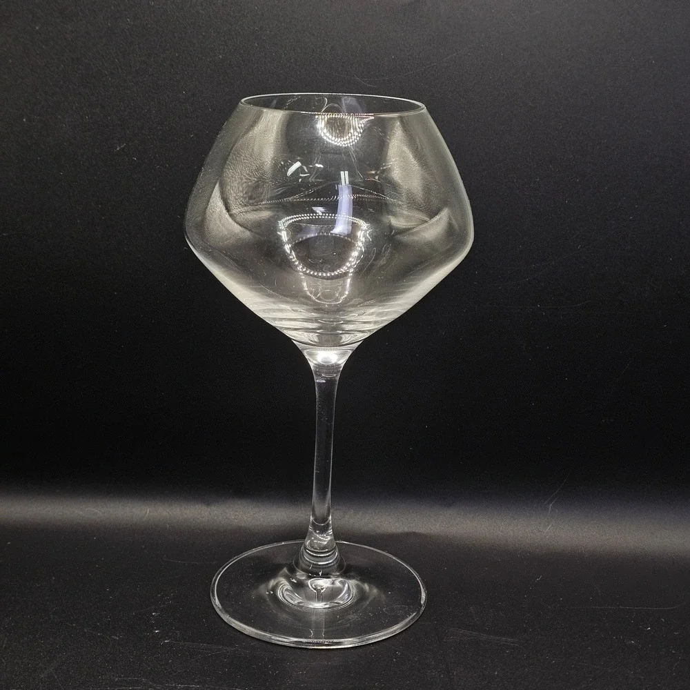 Set of 4 Vintage Clear Balloon Bowl Stemmed Wine Cocktail Glasses Barware‎